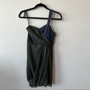 Vena Cava for Aqua | Silk Blend Mesh One Shoulder Dress